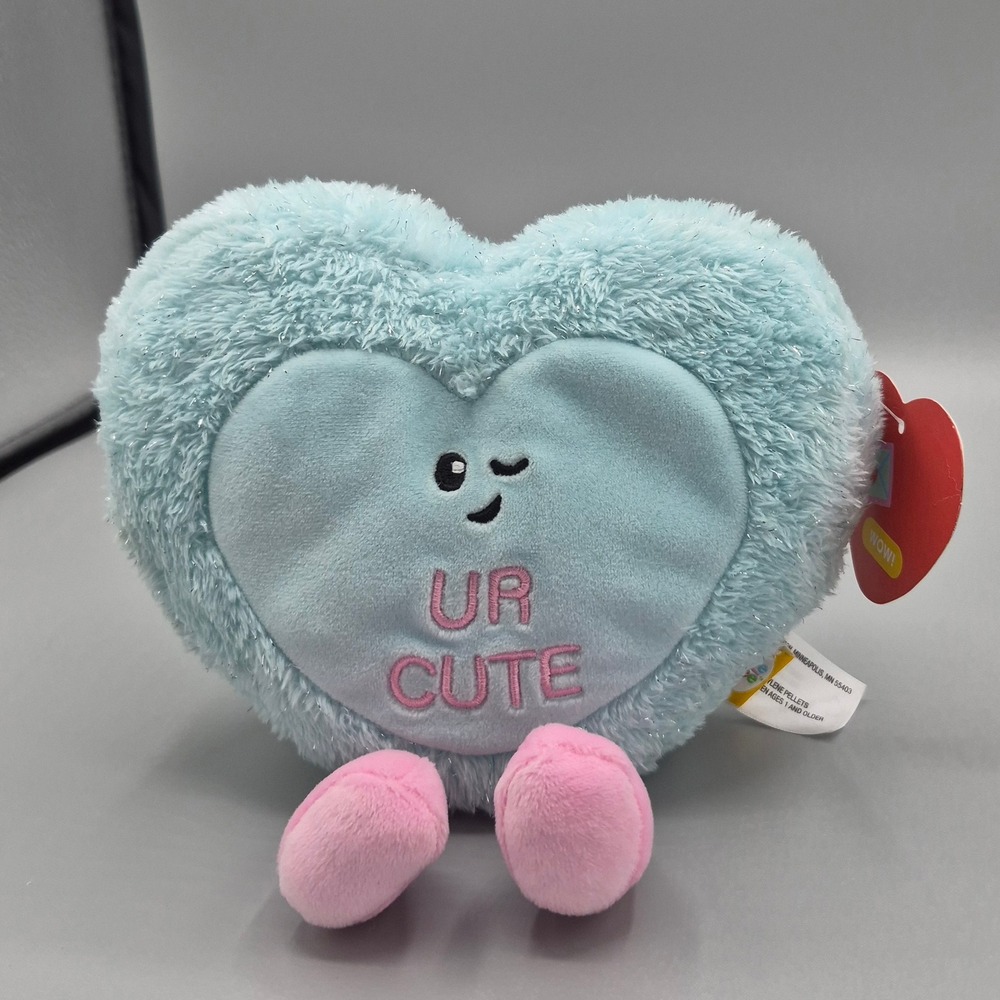 Gigglescape Blue Heart UR CUTE Winking Plush Valentines Day Shimmer Toy